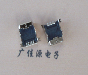 博罗 MINI USB 5PF 90°SMT前插后贴电源接口