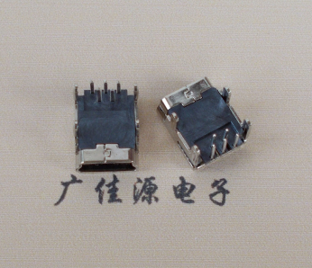 博罗Mini usb 5p接口,迷你B型母座,四脚DIP插板,连接器