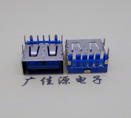 博罗 USB5安大电流母座 OPPO蓝色胶芯,快速充电接口