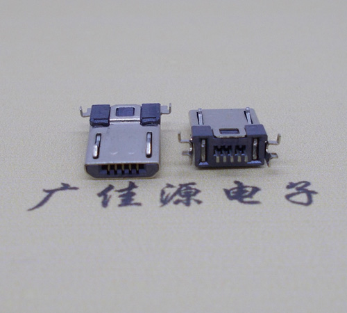 博罗Micro usb焊板式公头贴片SMT款无弹超薄